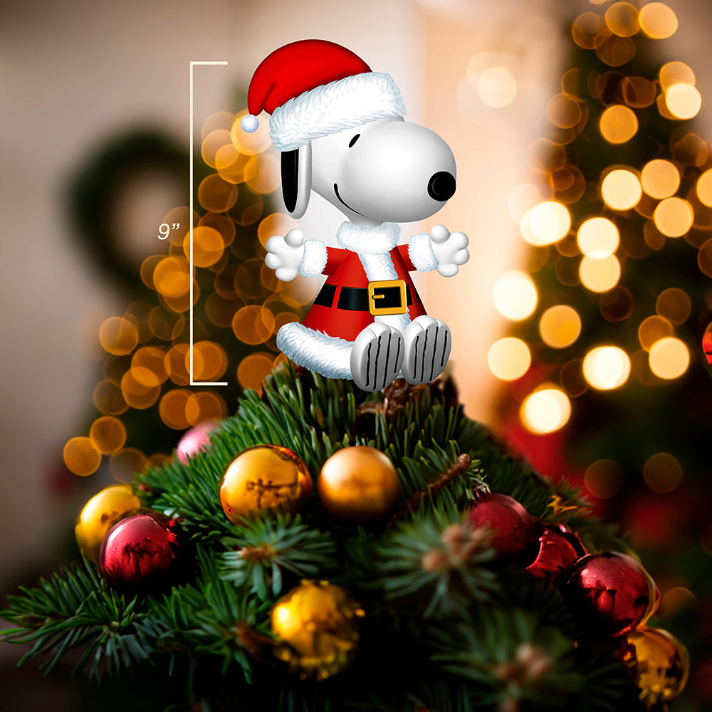 Santa Snoopy Treetop 9 Inches tall