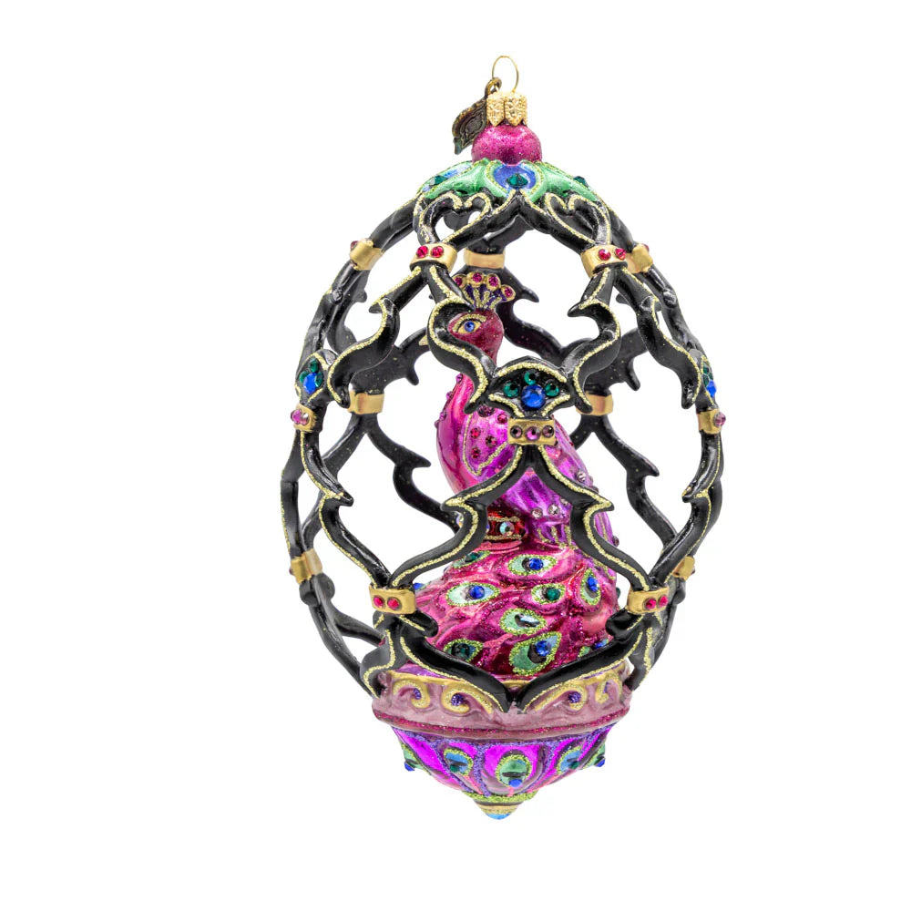 Peacock Egg Ornament