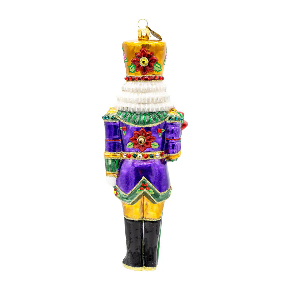 Poinsettia Nutcracker Ornament