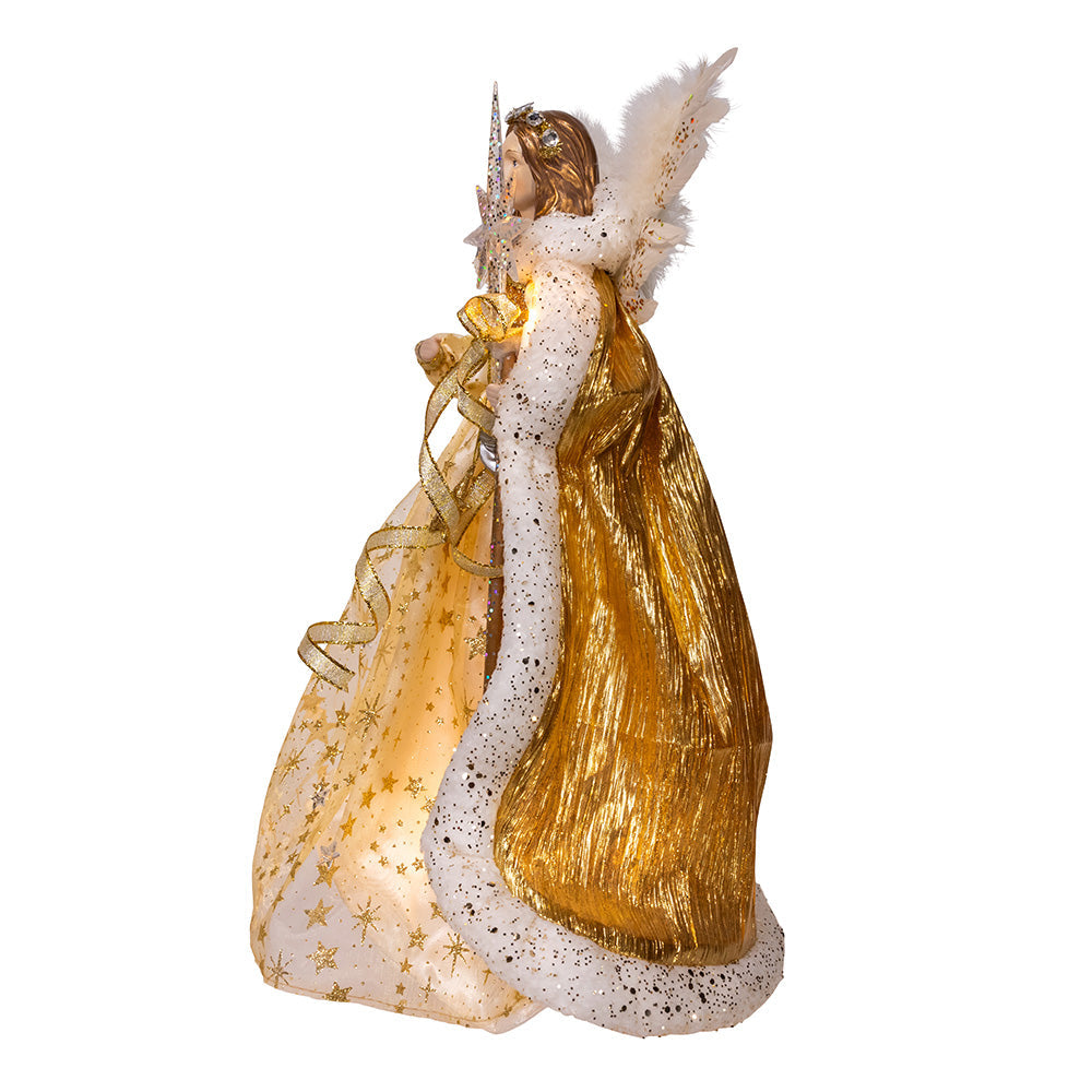 Celestial Angel Tree Topper 10 Light 16 Inches
