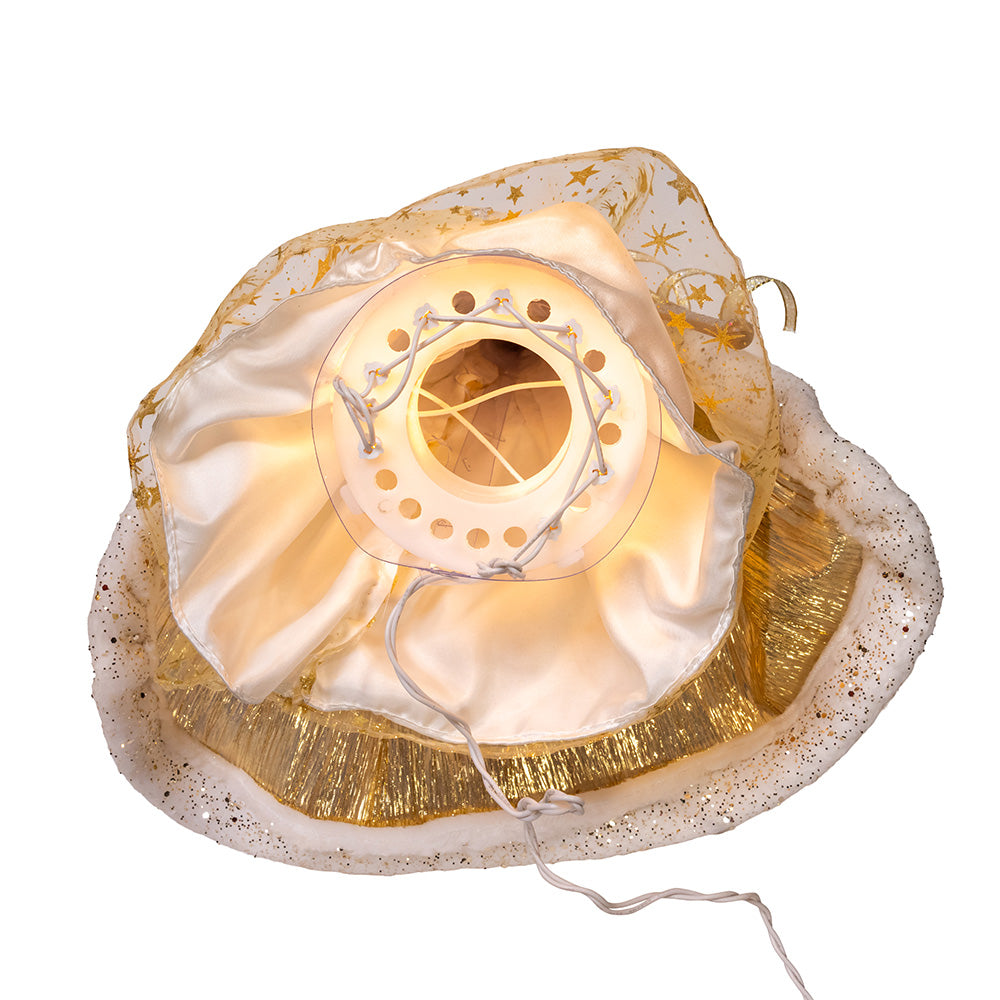 Celestial Angel Tree Topper 10 Light 16 Inches