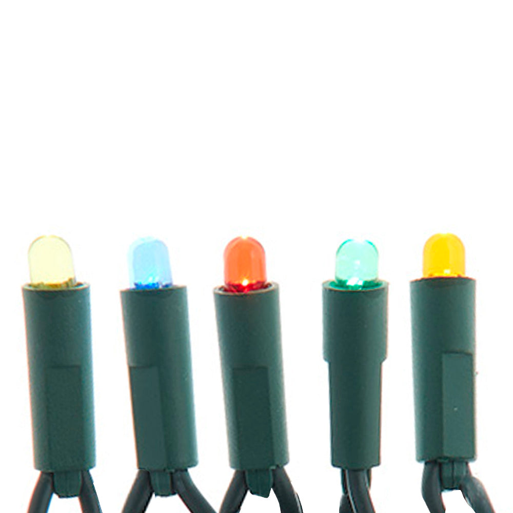 Multicolor Convex LED Green Wire Light Set of 50