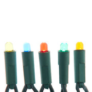 Multicolor Convex LED Green Wire Light Set of 50
