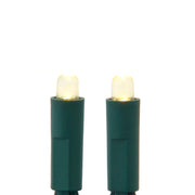 Warm White Convex LED Green Wire Light Set of 50
