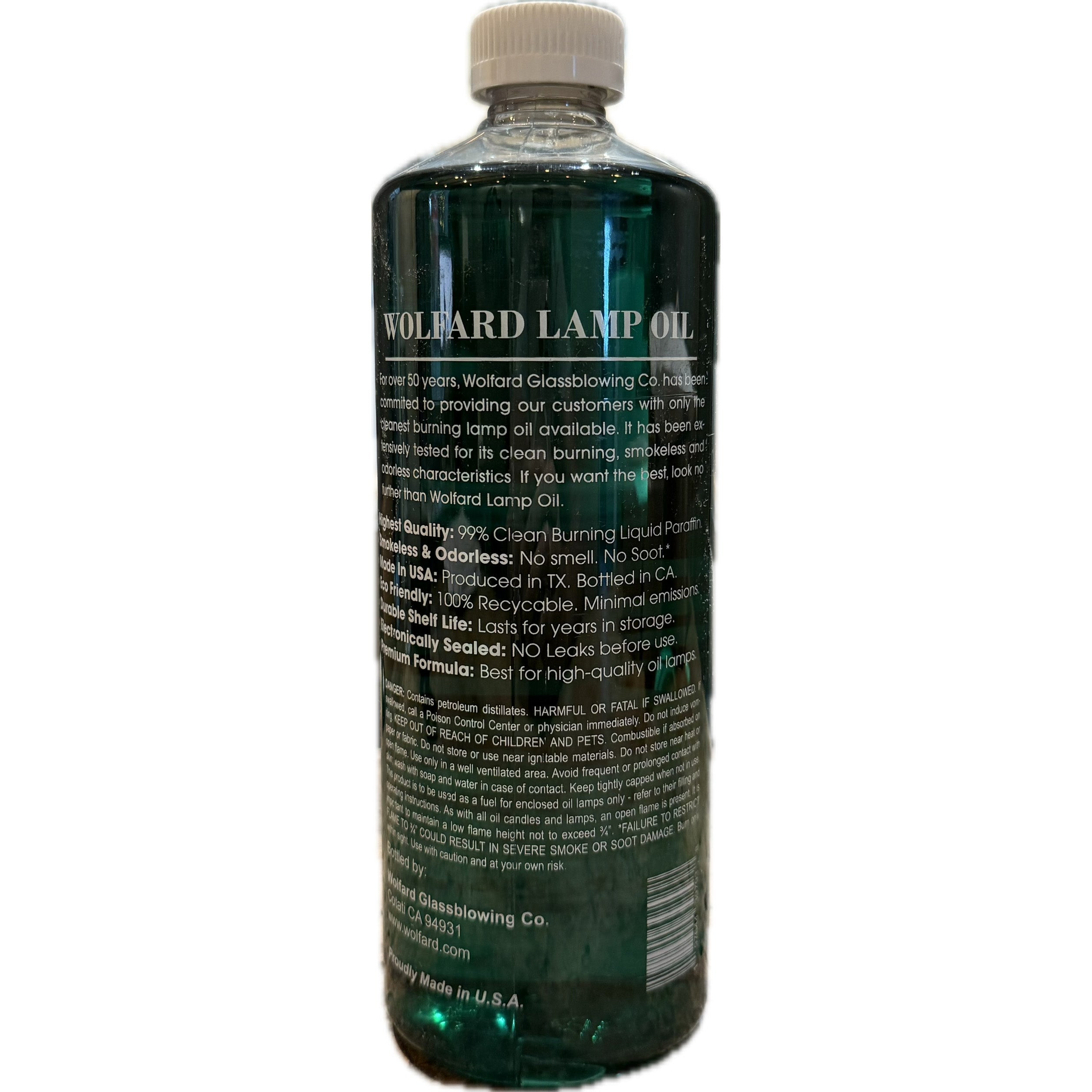Wolfard Lamp Oil Kelly Green 1 Quart