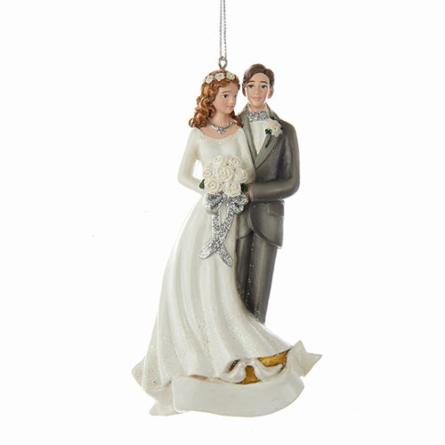 Bride & Groom Personalization Ornament 4.5"