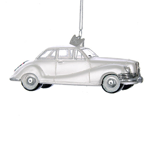 Noble Gems Glass Wedding Car Ornament 5"
