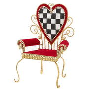 Fairy and Elf Sized Red, Black and White Heart Chair 9.5"