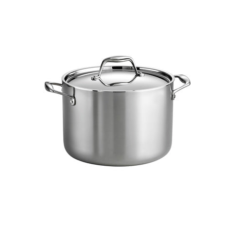Tri-Ply 18/10 Stainless Steel Stock Pot with Lid 8 Quart