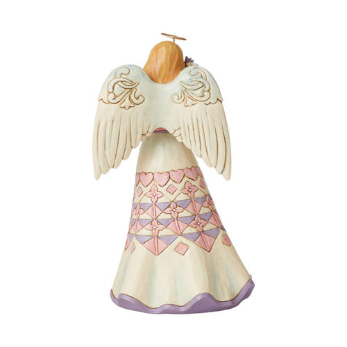 A Bouquet of Love for Mom Angel Holding Flowers