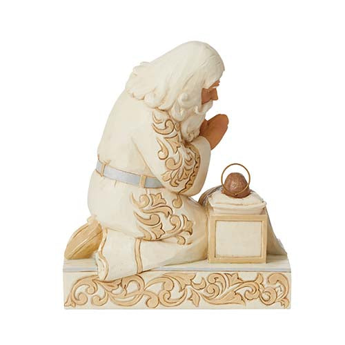 Kneeling Before A King Holiday Lustre Santa & Baby Jesus
