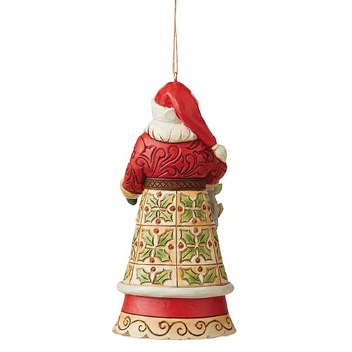 Santa with Holly Ornament