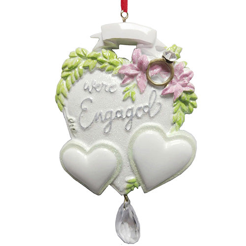We're Engaged Personalizable Ornament 5"